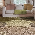 thumbnail image 5 of 8' X 10' Greens And Browns Floral Power Loom Non Skid Area Rug, 5 of 9