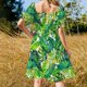 thumbnail image 5 of Vestido de verano de manga corta con estampado de arándanos para mujer, vestidos para fiesta de boda, 5 of 7