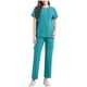 thumbnail image 1 of TaTaai Women's Caregiver Work Set, Loose Fit Short Sleeve V-Neck Top, Soft Drawstring Pants with Pockets, Summer Nursing Uniform, Professional Spring Scrubs Gift, 1 of 4