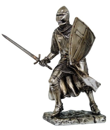 resin knight statue
