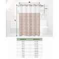 thumbnail image 6 of No Hook Shower Curtain with Snap in Liner, Floral Boho Persian Tribal Style Flowers Hotel Shower Curtains for Bathroom, Washable Shower Curtain Liner Set with Mesh Top Window, 48"x72", 6 of 6