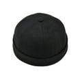 thumbnail image 4 of Men Casual Docker Hat Sailor Biker SkullCap Retro Beanie Black, 4 of 6