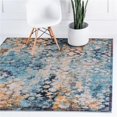 thumbnail image 1 of Unique Loom 3144755 6 x 6 ft. Pollock Vita Square Rug, Turquoise, 1 of 5