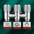 thumbnail image 4 of Bathroom Toilet Partner Three Way Faucet Angle Valve Long Lasting All Copper Material Convenient Autocephaly Water Outlet, 4 of 12