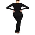 thumbnail image 3 of MesaSe Robe Maxi Moulante à Col Roulé à Manches Longues pour Femmes, Robe Longue Décontractée, 3 of 4