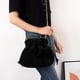 thumbnail image 4 of Bolso de hombro de felpa, bolso de mano, bolso cruzado para mujeres y niñas. Negro, 4 of 8