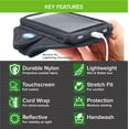 thumbnail image 4 of AB91 Running Armband for iPhone 16/15/14/13/12, 11-16 Pro, 16e, Galaxy S24/S23 – Sweat-Resistant, Stable, Comfortable, Phone Holder with Adjustable Band for Jogging & Workouts (Black), 4 of 5