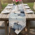 thumbnail image 6 of Navy Blue Pumpkin Fall Table Runner Linen Burlap Table Runner 72 Inches Long Autumn Maple Leaf Vintage Thanksgiving Dresser Scarves for Kitchen Island Coffee Dining Room Party Holiday Decor 14"x72", 6 of 8