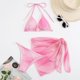 thumbnail image 3 of Gibobby Traje de Baño Sexy Bikini Traje de baño Falda Correa Ajustable Bikini Hombro Estampado de plantas Pieza Mujeres Traje de baño Ruffle 3pack Color (Rosa,M), 3 of 4