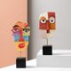 thumbnail image 3 of Personajes abstractos Artesanía Adornos Cara Arte Estatua Escultura Resina Tallado a mano Estatuilla Knick-Knack Hogar Oficina Dormitorio Sala de estar Sala de estudio Decoraciones de estudio, Cara, 3 of 5