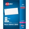 Avery Address Labels for Laser Printers, 1/2 x 1 3/4, White, 20000/Box