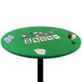 thumbnail image 4 of Cubierta de mesa de póquer con cartas de fieltro, tarjeta de puente ajustada elástica verde, Mahjong, Protector de mantel para mesa de noche, 4 of 5