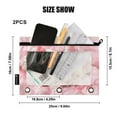 thumbnail image 3 of Bulldog Lying Down 2 Pack Pencil Pouch for 3 Ring Binder Smooth Zipper Folders with Pockets Clear Window Pencil Case, 3 of 6