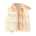 thumbnail image 4 of Godderr Boys Girls Winter Fleece Waistcoat Coats for Toddler Baby 1-10Y Winter down Vest Outerwear Kids Thickened Warm Vest Sleeveless Jacket, 4 of 7