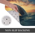 thumbnail image 6 of Rateoe Sunset Ocean Whale Pattern Flannel Door Mat Indoor Outdoor Entrance, Waterproof All-Weather Doormat,Fade Resistant, Low Profile Entryway Mat 16x24in, 6 of 7