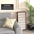 thumbnail image 5 of Red Lantern 3 ft. Short Window Pane Shoji Screen - Walnut - 6 Panels, 5 of 7