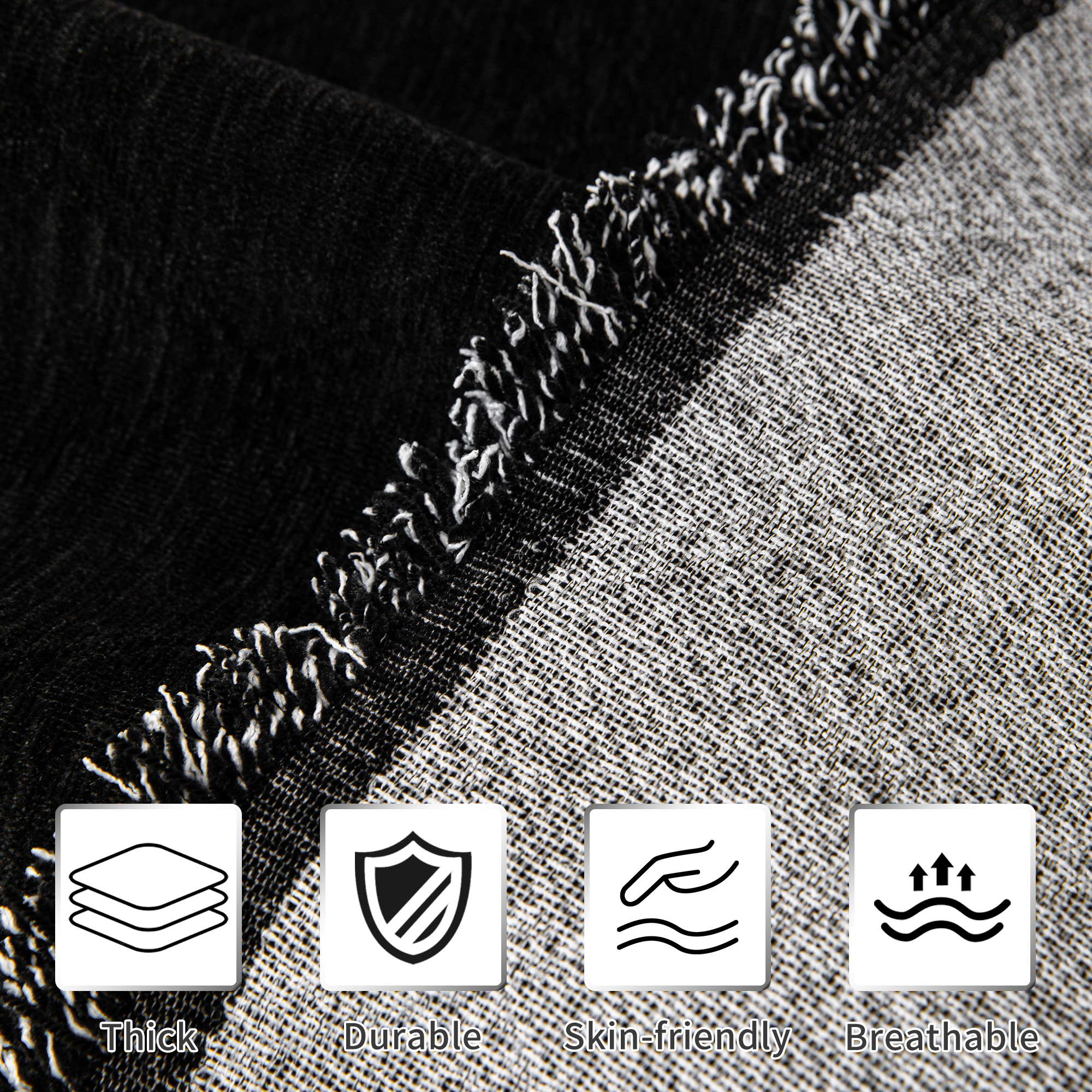 Smuge Sofa Cover, Sofa Slipcovers Couch Covers Protector 3 Cushion Throw Sofa Towel for L Shaped Couch Suitable for All Seasons (71"x 118", Black)