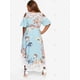 thumbnail image 4 of Vestido Midi de Encaje con Estampado Floral en Talla Extra Rosegal  Vestidos Estampados Tallas Grandes, 4 of 5