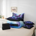 thumbnail image 4 of Erosebridal Purple Butterfly 7 Piece Bedding Set Violet Lavender Flowers Comforter Set with Sheets Twin Size Room Decor Flying Butterfly Bed in a Bag Floral Bed Set, 4 of 5