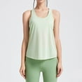 thumbnail image 2 of Work Out Tank Tops for Women Sleeveless Tank Tops for Women Scoop Neck Basic Undershirt Tennis Yoga Athletic Running Shirts Stretch Gym Clothes (Green,XL), 2 of 5