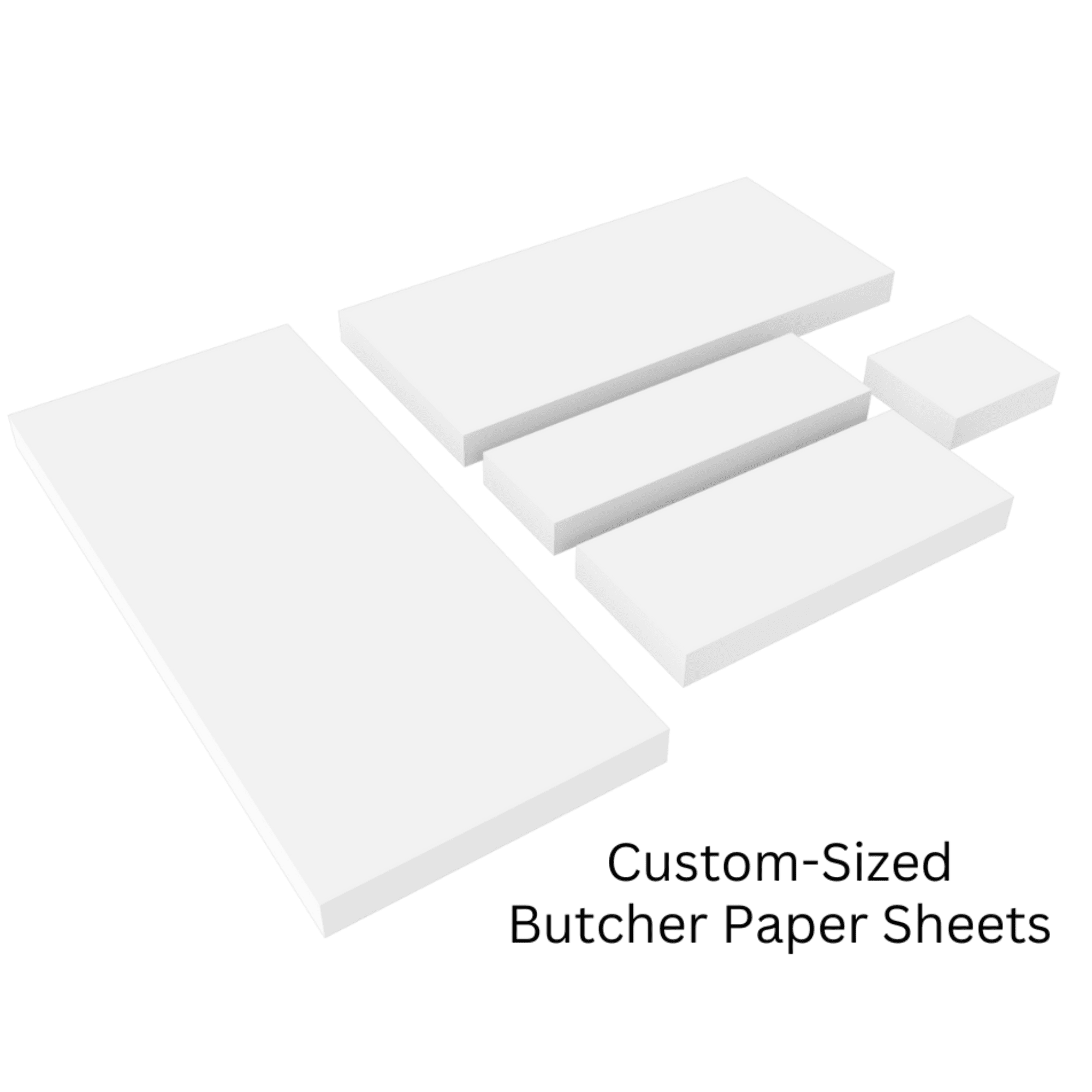 Precut Butcher Paper Sheets for Sublimation & Heat Press Crafts, (X-Large,  4.75 in x 4.75 in), White, Uncoated