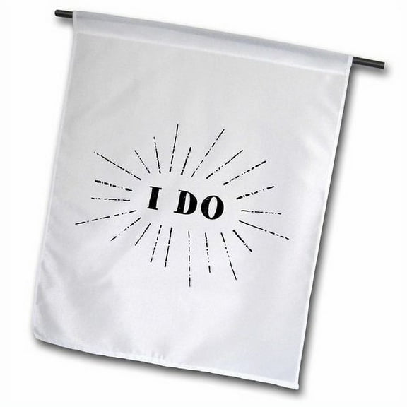3dRose, I Do, 12 x 18 inch Garden Flag