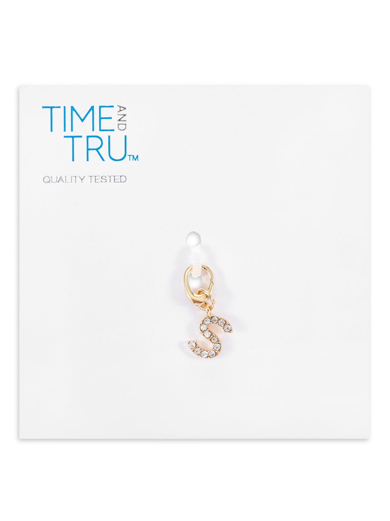 Time and Tru Women's Goldtone Initial Letter Charm, 1 Piece