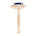 thumbnail image 3 of ANGARA Lab Grown Pear Blue Sapphire Double Engagement Ring for Women in 14K Rose Gold (Size-7x5mm) | September Birthstone, Anniversary, Jewelry Gift for Women | Lab-Grown Blue Sapphire Ring, 3 of 8