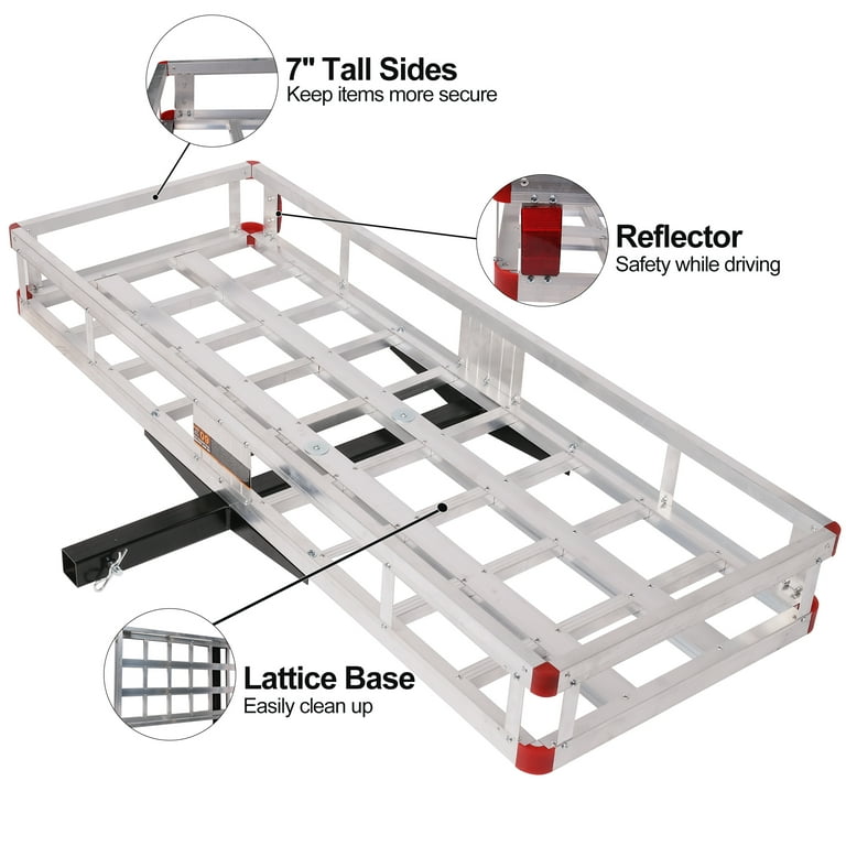 Aluminum trailer hitch cargo carrier hot sale