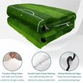 thumbnail image 4 of Quilts Twin XL Size Bedding Set, Green Football Field Lightweight Quilted Comforter, Center Circle Soccer Ball Soft Reversible Bedspread Coverlet with Pillow Covers for All Season, 68" x 98", 4 of 9