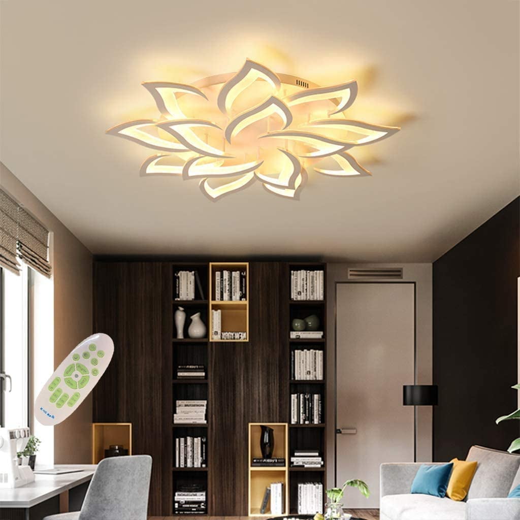 36W LED Ceiling Light Aluminum & Iron Chandelier Pendant Lamp Dimmable 15-25㎡ US 