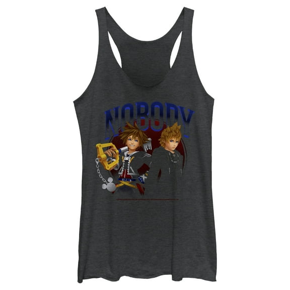Women's Kingdom Hearts 2 Keyblade Masters Racerback Tank Top Black Heather X Large