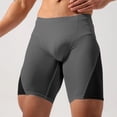 thumbnail image 4 of Mifsaly Mens Compression Biker Shorts High Waisted Stretch Workout Shorts Breathable Comfy Running Cycling Gym Underwear Gray,S, 4 of 6