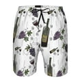 thumbnail image 4 of Disketp Men'S Swim Trunks Hawaiian Breathable Surf Beach Swimsuits Mesh Lining Beach Shorts With Pockets-Wine Bottles And Grapes, 4 of 9