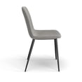 thumbnail image 4 of Pemberly Row Contemporary Velvet Side Chairs (Set of 2) in Gray, 4 of 7