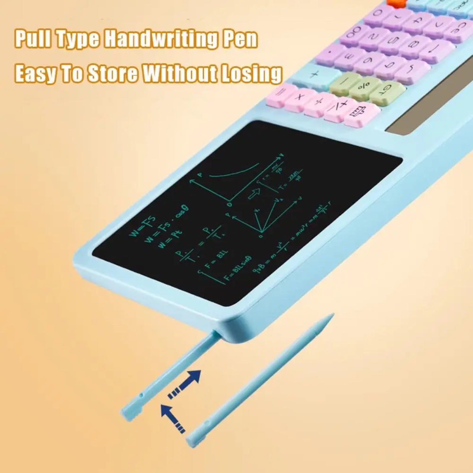 2. Solar Desktop Calculator 12-Digit LCD Display with Writing Pad, Power Supply for Business Accounting