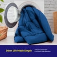 thumbnail image 4 of Dorm Room Essentials College Bedding Comforter Set 5 Piece Twin Size Bed in a Bag for College Students Boys and Girls, Twin, Royal Blue, 4 of 6