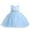 Blue, variant on Fesfesfes Kids Dress Girls Sleeveless Princess Dress Bow Tie Lace Flowers Mesh Dress Tufted Dress