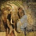 thumbnail image 2 of Sophie 6 20x20 Black Ornate Wood Framed with Double Matting Museum Art Print Titled - Taste of Africa Elephant, 2 of 4