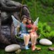 thumbnail image 3 of Kit de figuritas de pareja de jardín de hadas en miniatura suministros de decoración de jardín de hadas, 3 of 5