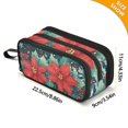 thumbnail image 4 of FORMRS Pencil Case with 3 Compartments Zipper Pouch, Elementary School Level and up, Christmas Poinsettia, 4 of 8