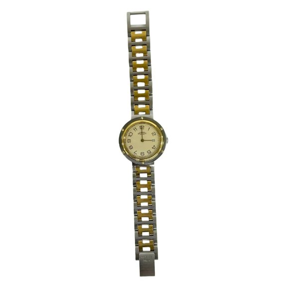 Pre-Owned HERMES Clipper Stainless Steel GP Quartz Wristwatch, Silver, 32943