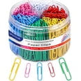 thumbnail image 1 of Clips de papel Vinaco Colorful, 400 unidades, tamaño mediano y grande, 1 of 6