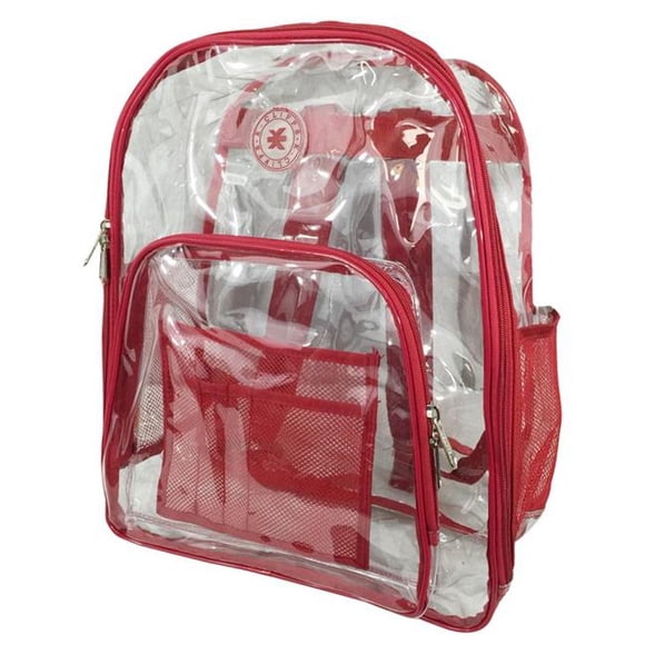Harvest LM213 Red Sac à Dos PVC Transparent de Luxe 17 Po. 0.5 mm