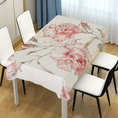 

Ryvnso Carnation Flowers Rectangle Table Cloth Tablecover Dinning Tablecloth 60 x60