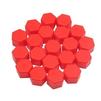 Unique Bargains 20Pcs 19mm Red  Car Wheel Lug Nut Bolt Hub Screw Cover Protective Cap