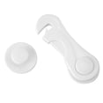 thumbnail image 1 of Cerradura de seguridad adhesiva para cajones, armarios, armarios, cerradura de protección para niños y bebés (blanco), 1 of 5