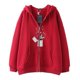 thumbnail image 1 of Sudadera con capucha estilo oscuro hip hop gótico Harajuku Y2Y calavera mariposa cremallera hombres y mujeres chaqueta Harajuku sudadera, 1 of 5