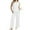 White, variant on LADIGASU Women Solid Two Piece Sets For Women Summer Vacation Travel Outfits Round Neck Lounge Matching Sets