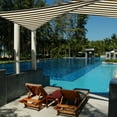 thumbnail image 2 of Yescom 7FT 97% UV Block Triangle Sun Shade Sail Decor Patio Pool Garden Yard Lawn Carport Net Awning Coffee+White, 2 of 11